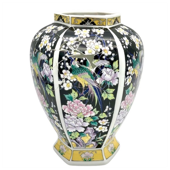 Coming Soon Kintsugi Japanese Vase Arita Yamatoku Hex Gold Crack Art Growth Gift - Picture 4 of 12